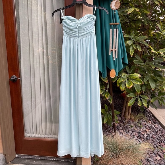 Lulu’s All Afloat Light Blue Strapless Dress - Picture 3 of 5
